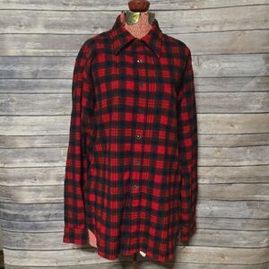 Pendleton Green and Red Wool Shirt